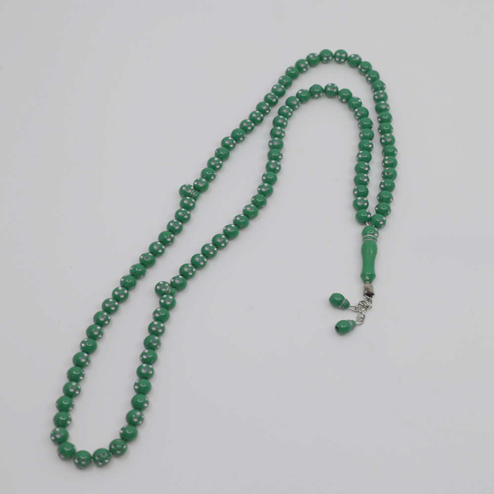 Tasbih - Lot de 10 perles de prières 99 pièces - vert