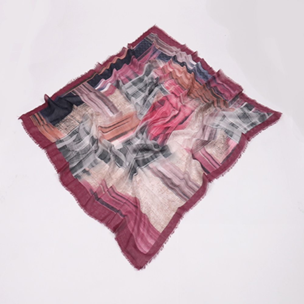 Foulard carré - multicolore rose