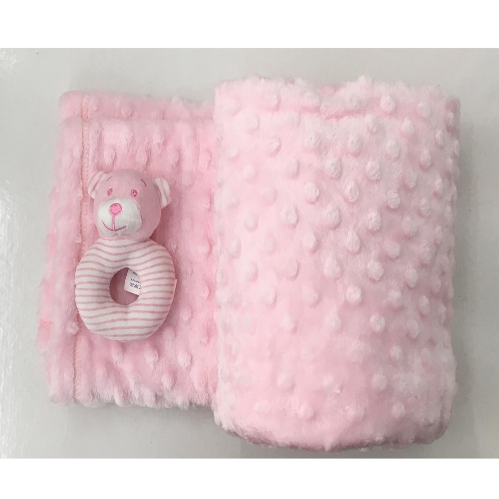 Couverture pour bébé Aksu ipekce soft ( avec jouet) rose