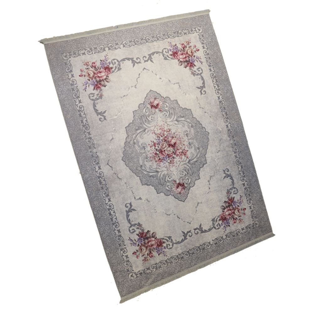 Tapis 160x230cm Rixos lavable antidérapant gris  X-0071