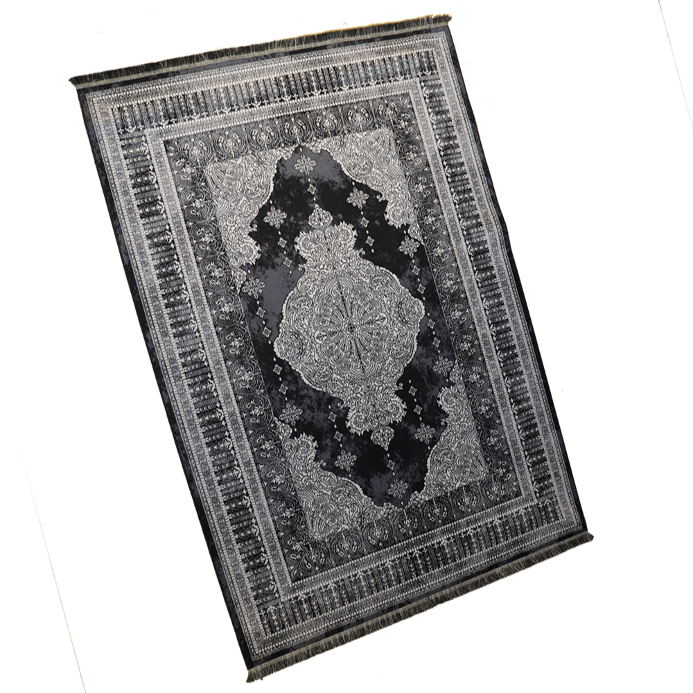 Tapis 80X150cm Rixos lavable antidérapant  noir X-0038