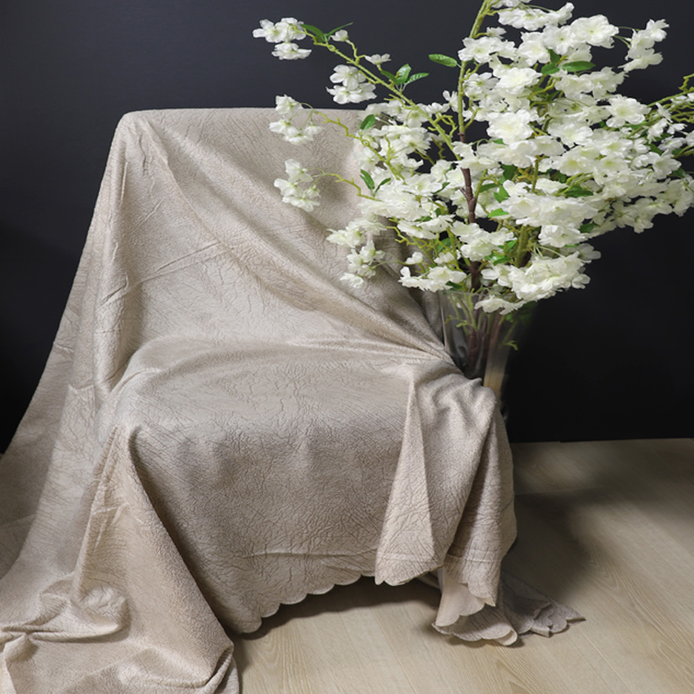 Protège canapé Plaid dégradé - beige