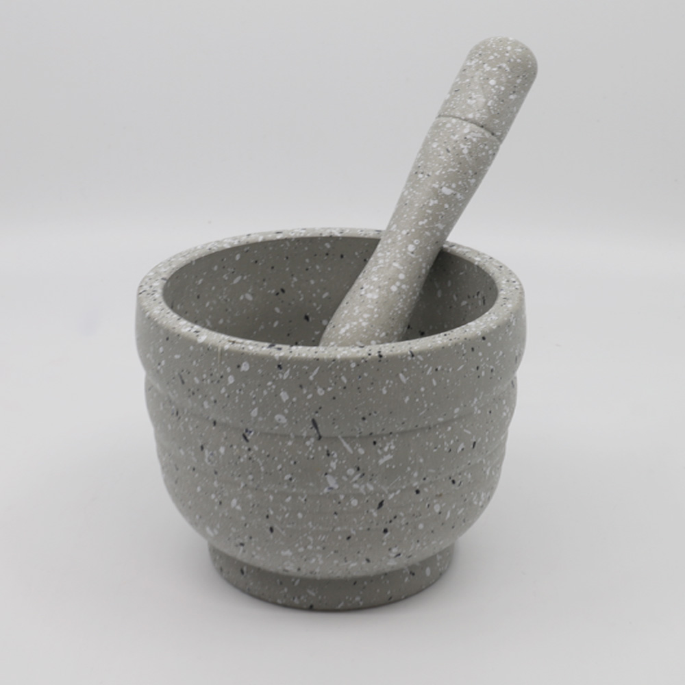 Ensemble de bol de broyage manuel - gris