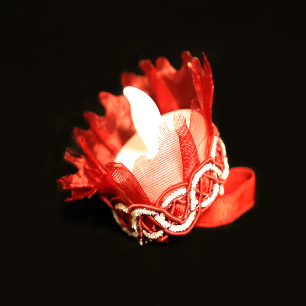 Lot de 12 Bougies LED Rouge