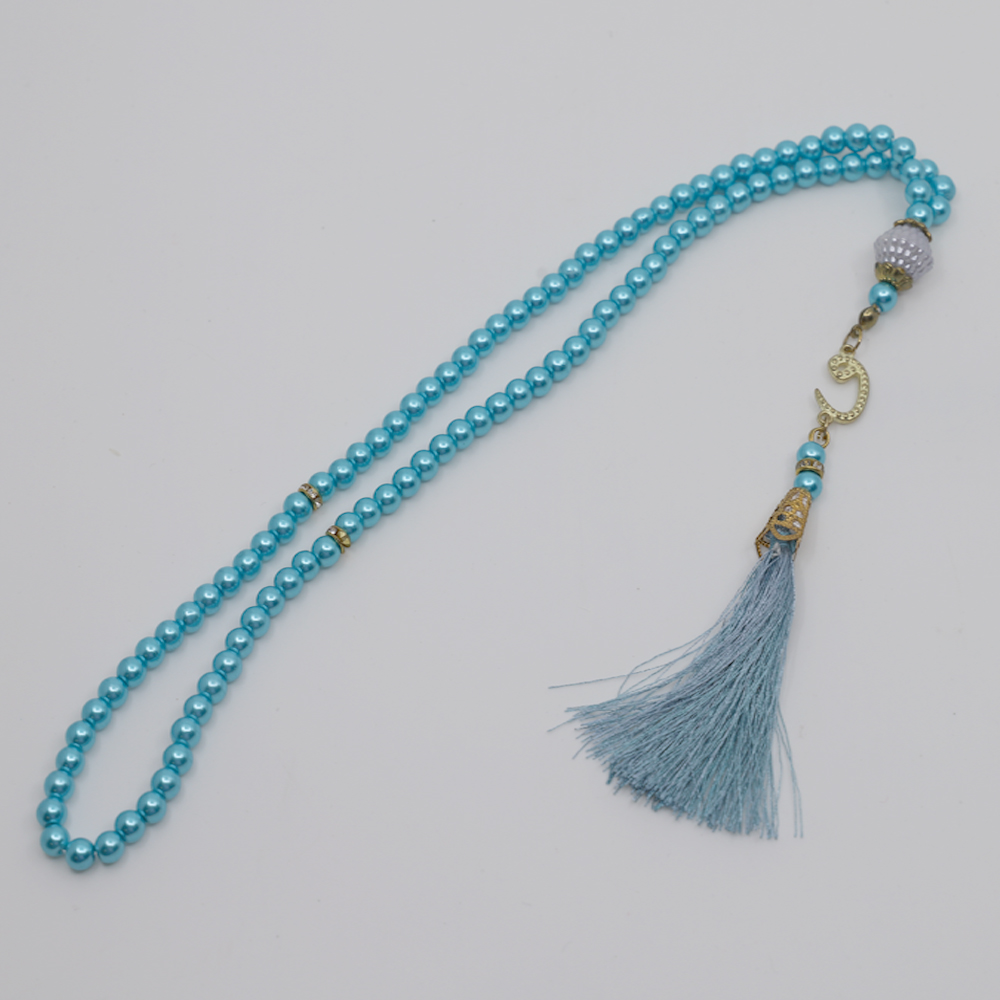 Tasbih à perles 99 pièces - bleu  