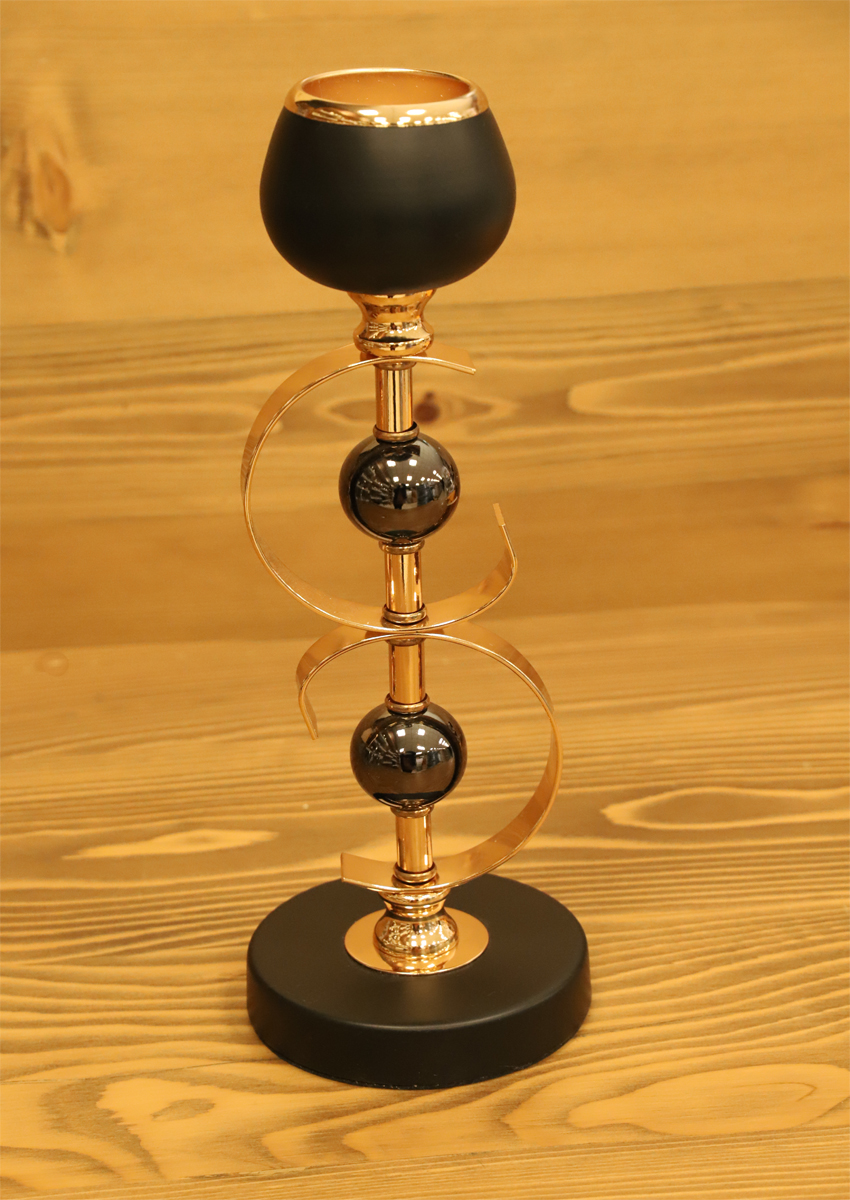 Bougeoirs Schäfer - noir/doré