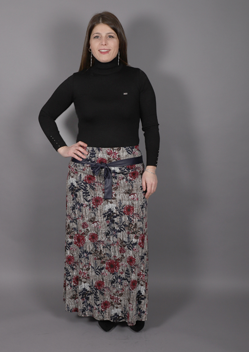 Robe longue à fleur Hesna - multicolore