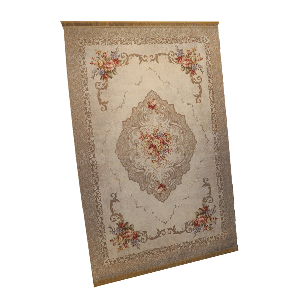 Tapis 80X300cm Rixos lavable antidérapant marron/beige X-0070