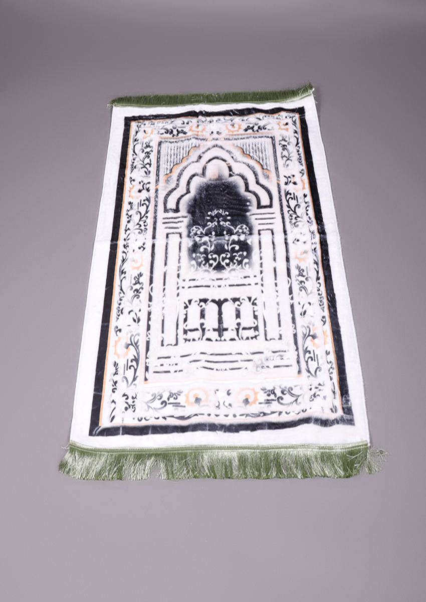 Tapis de prière velours en cuir - kaki