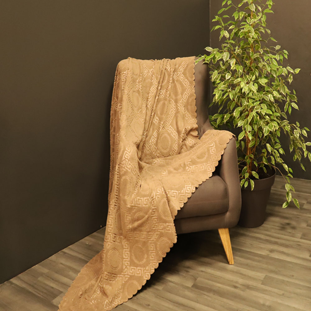 Housse de canapé Plaid à motif - marron