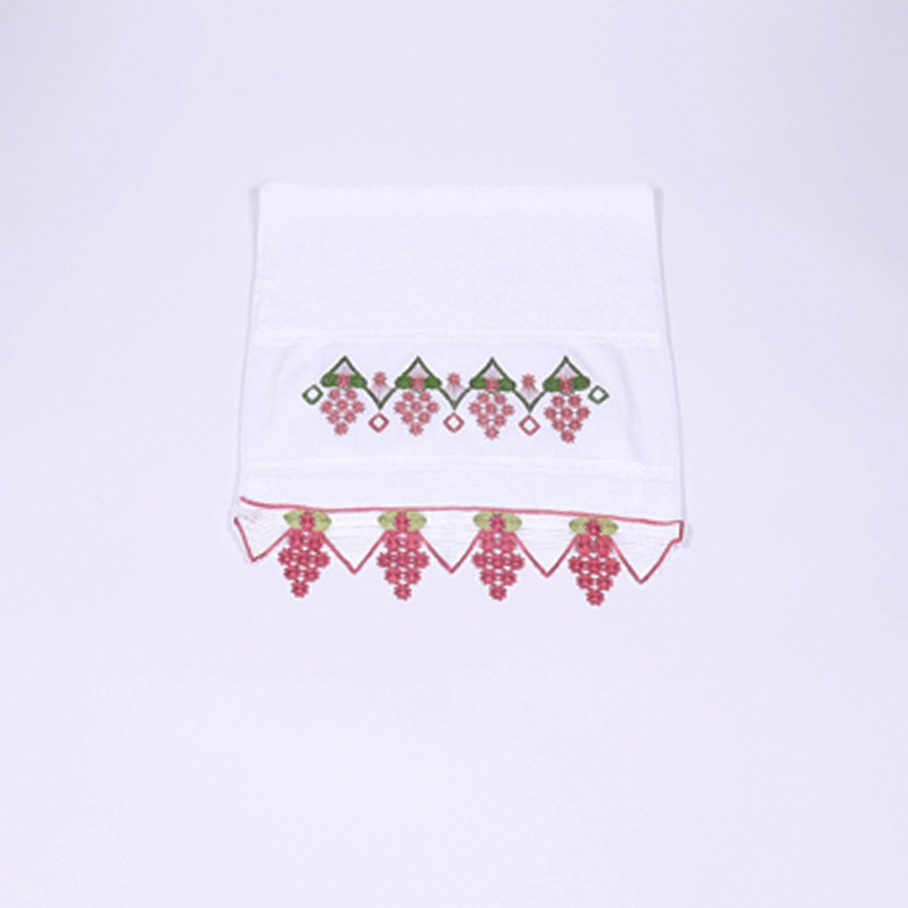 Serviette à fleur dentelle angiospermes rose poudré