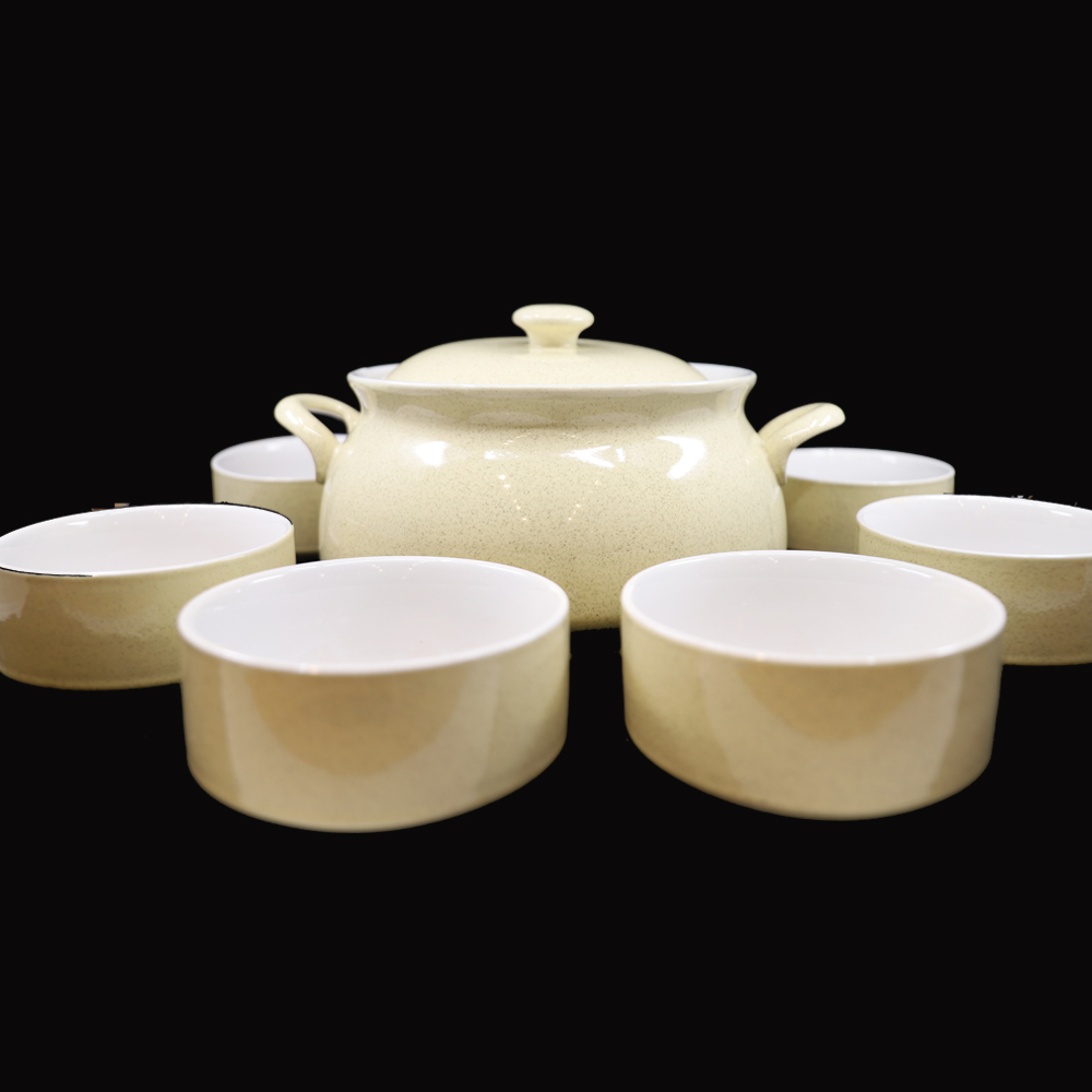 Tajine Almina 6 pièces porcelaine Al-8104 - beige