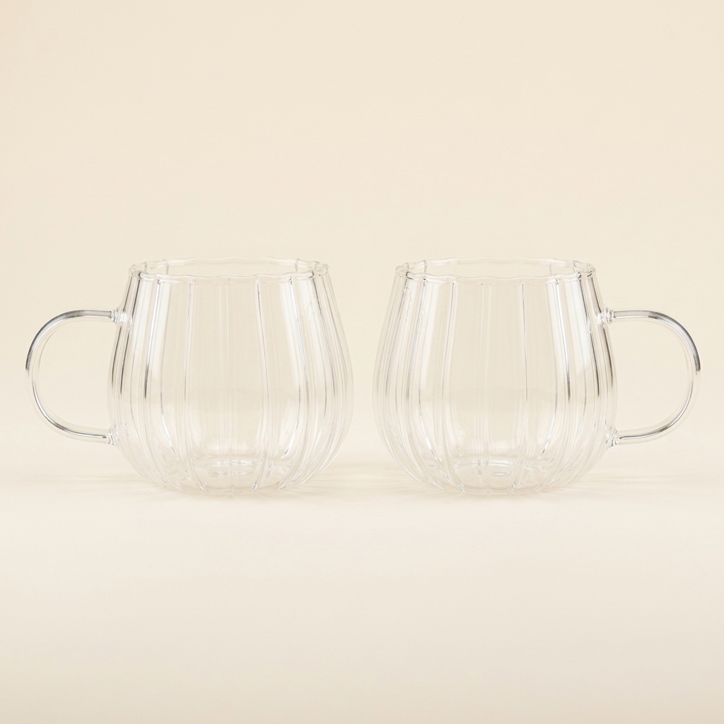 Lot de 2 Tasses en Verre Calla Almina - 400 ml
