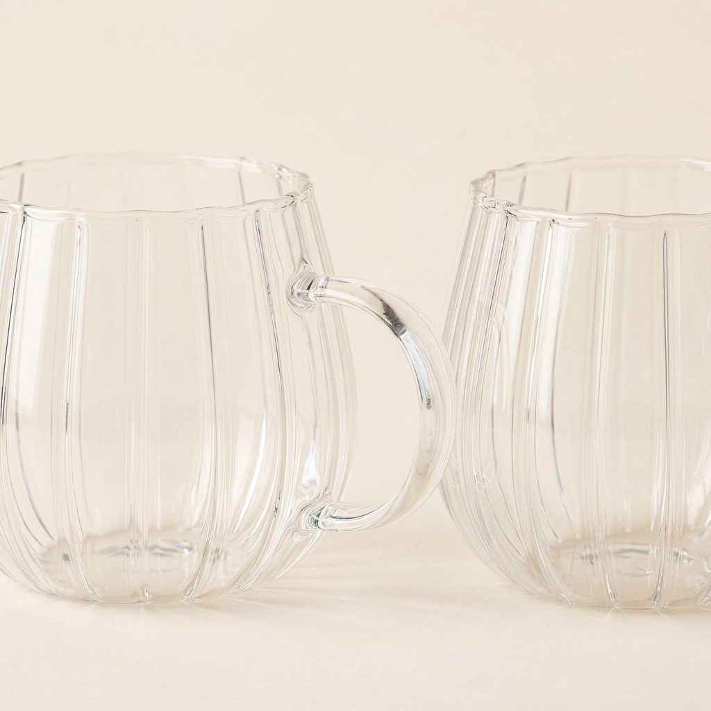 Lot de 2 Tasses en Verre Calla Almina - 400 ml