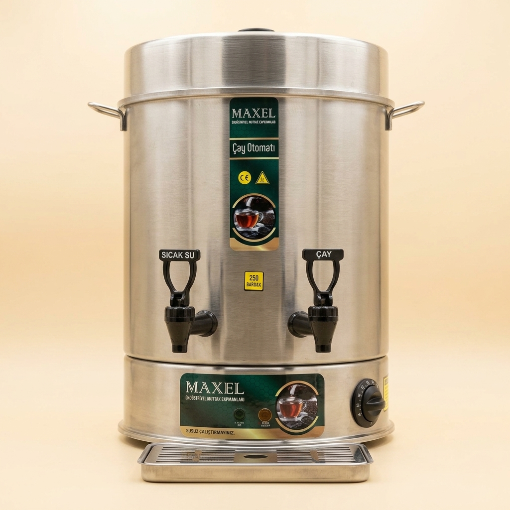 Machine à Thé Électrique Professionnelle en Inox 250 Tasses - Maxel