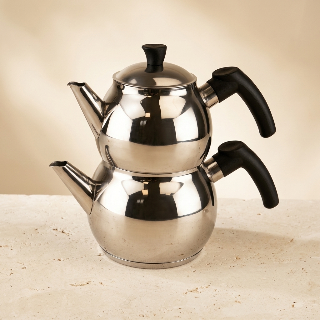 Théière Turque en Inox Weissberg Züleyha - Çaydanlık - Mini