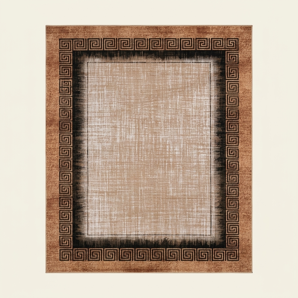 Tapis de Salon Décoratif à Motif Grec