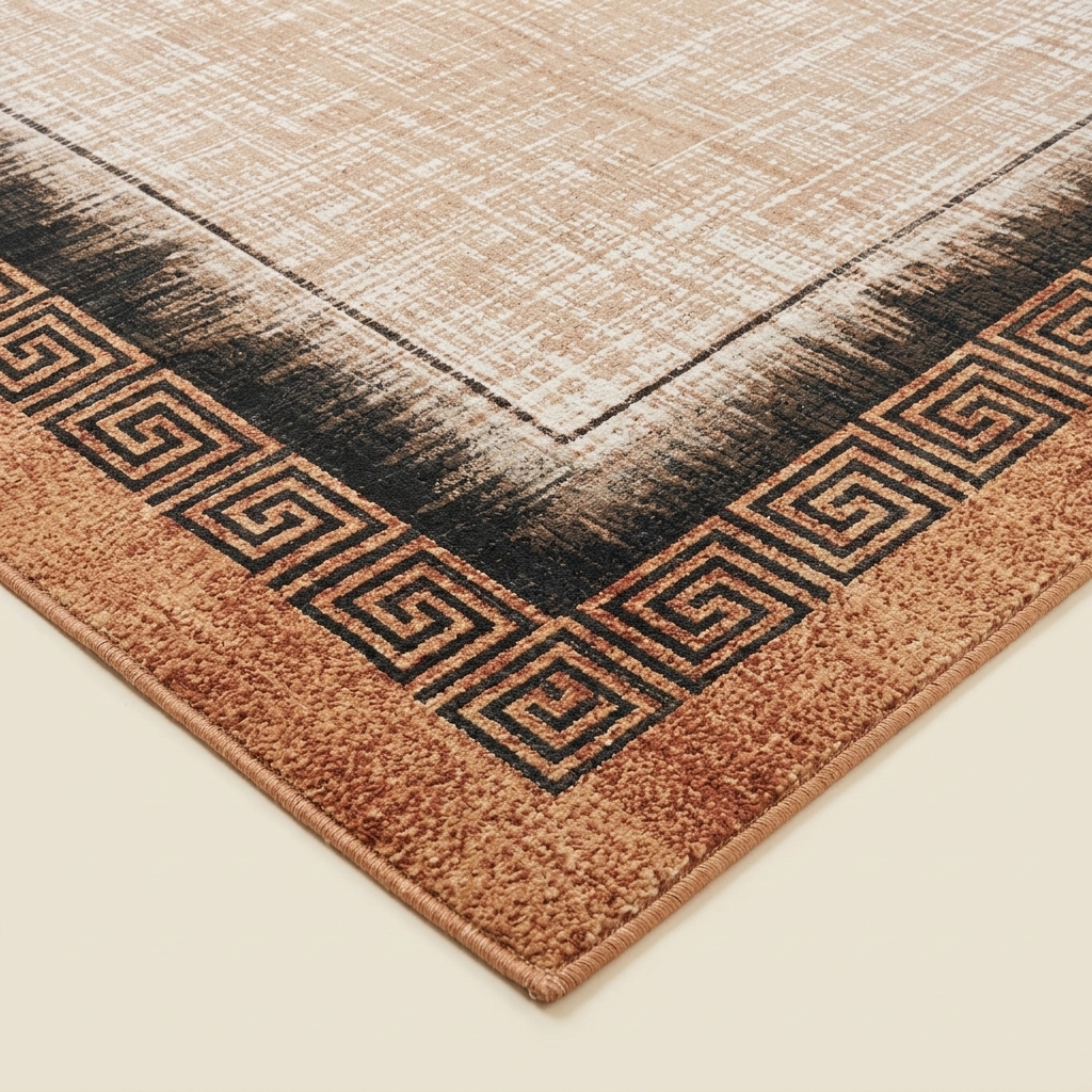 Tapis de Salon Décoratif à Motif Grec