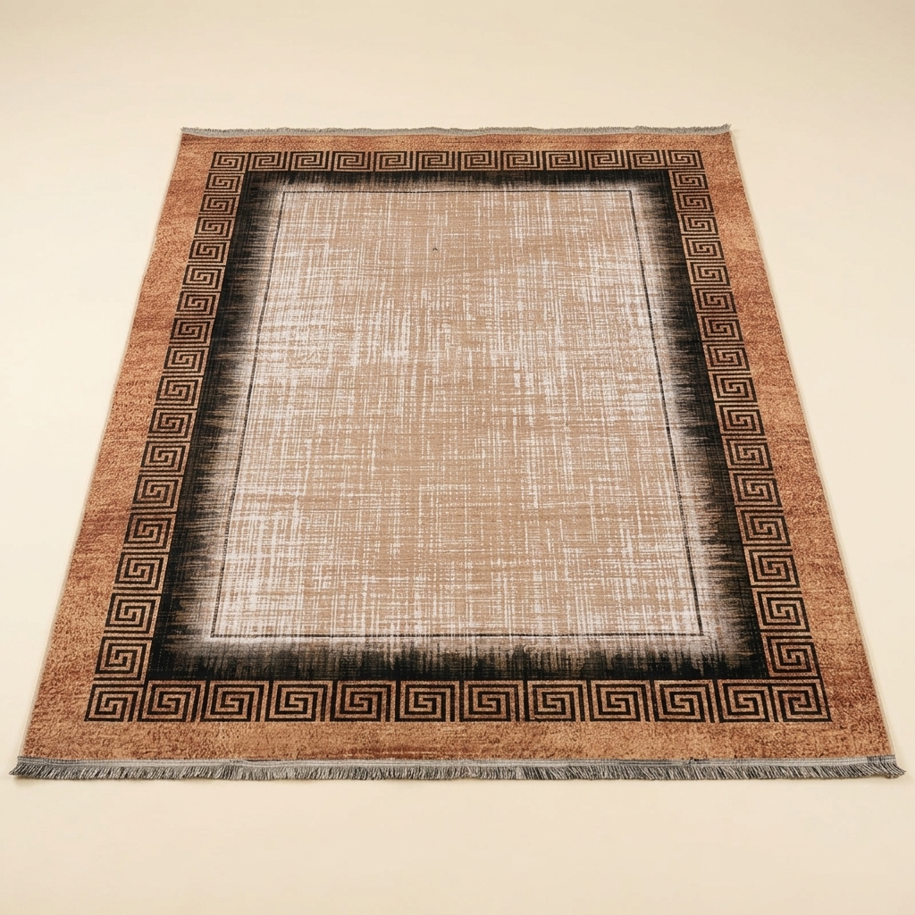 Tapis de Salon Décoratif à Motif Grec