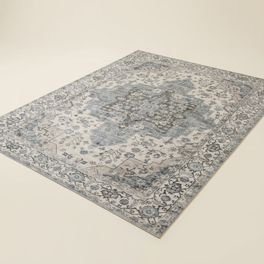 Tapis de Salon Classique Vintage à Motifs Orientaux