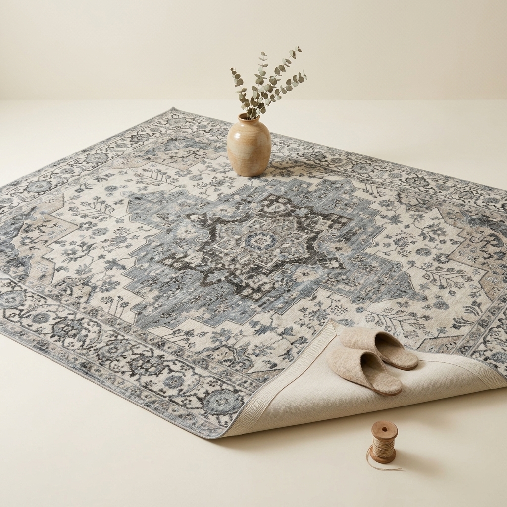 Tapis de Salon Classique Vintage à Motifs Orientaux