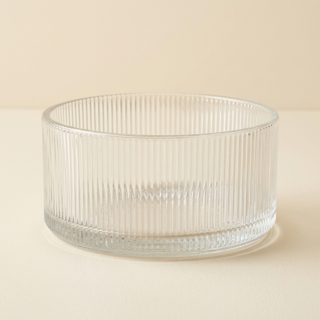 Coupelle en verre cannelé BAVARY Stripes