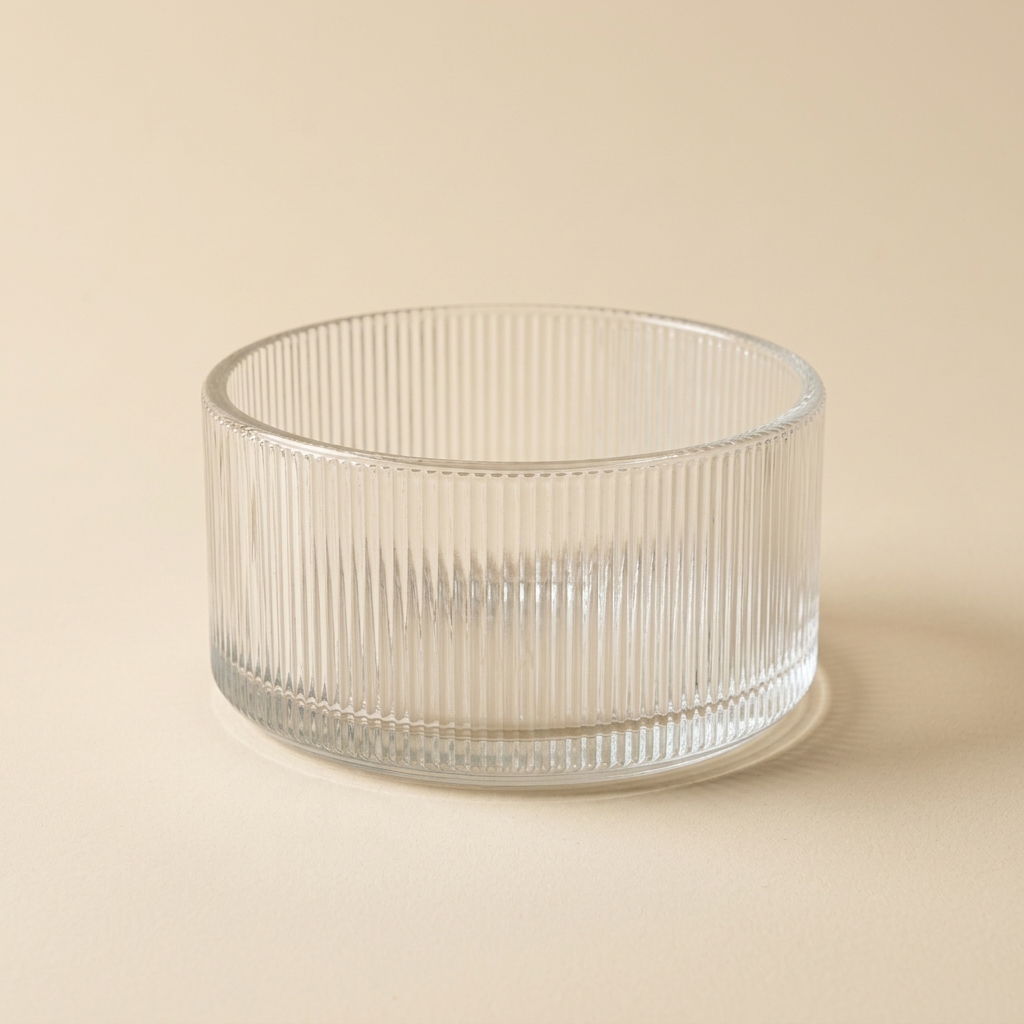 Coupelle en verre cannelé BAVARY Stripes