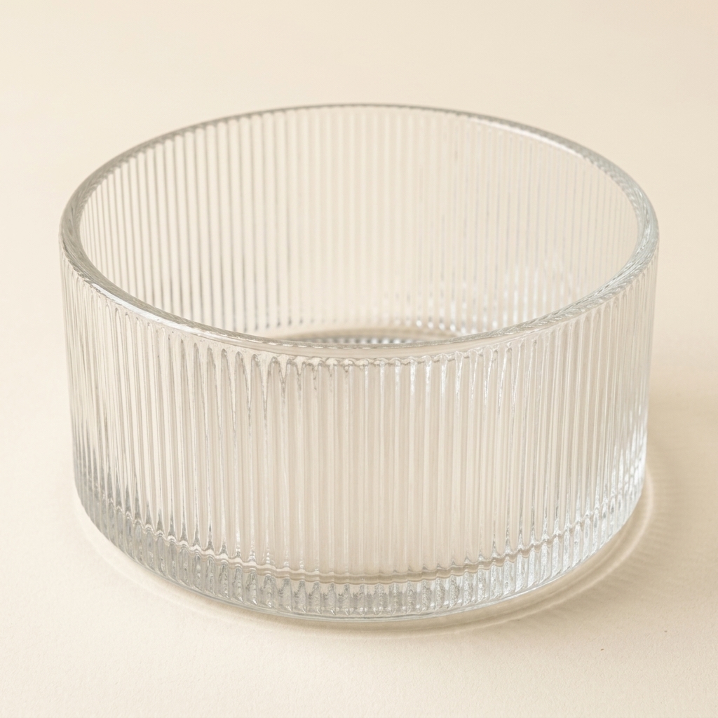 Coupelle en verre cannelé BAVARY Stripes