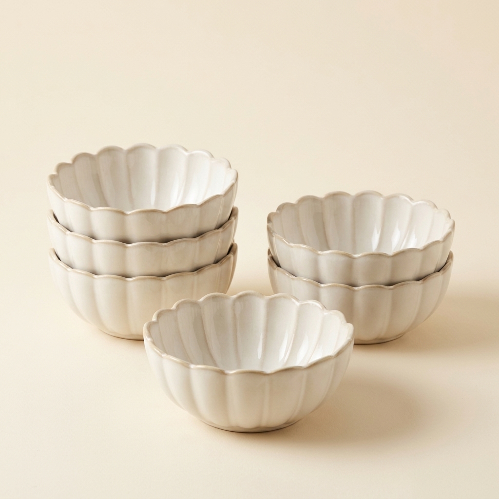 Service de 6 bols en porcelaine Bloomy - Almina