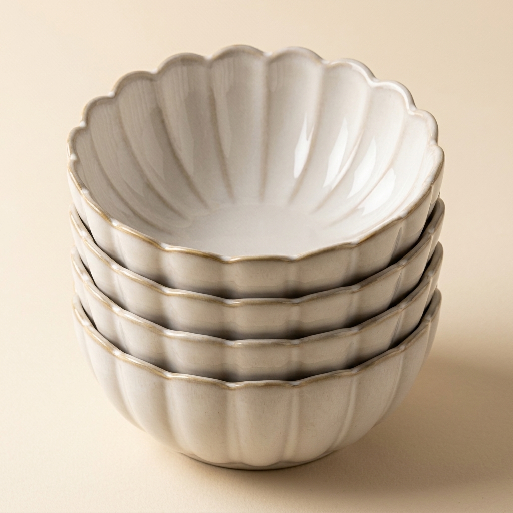 Service de 6 bols en porcelaine Bloomy - Almina