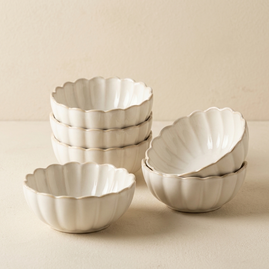 Service de 6 bols en porcelaine Bloomy - Almina