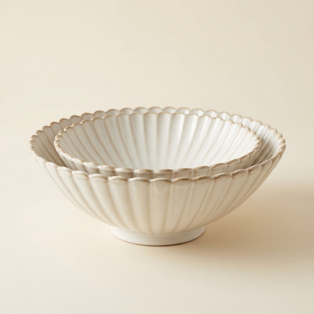 Set de 2 Saladiers en Porcelaine Almina Bloomy