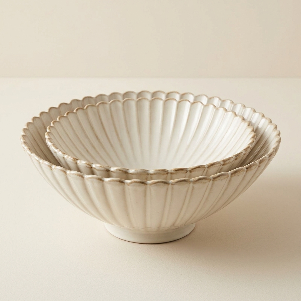 Set de 2 Saladiers en Porcelaine Almina Bloomy
