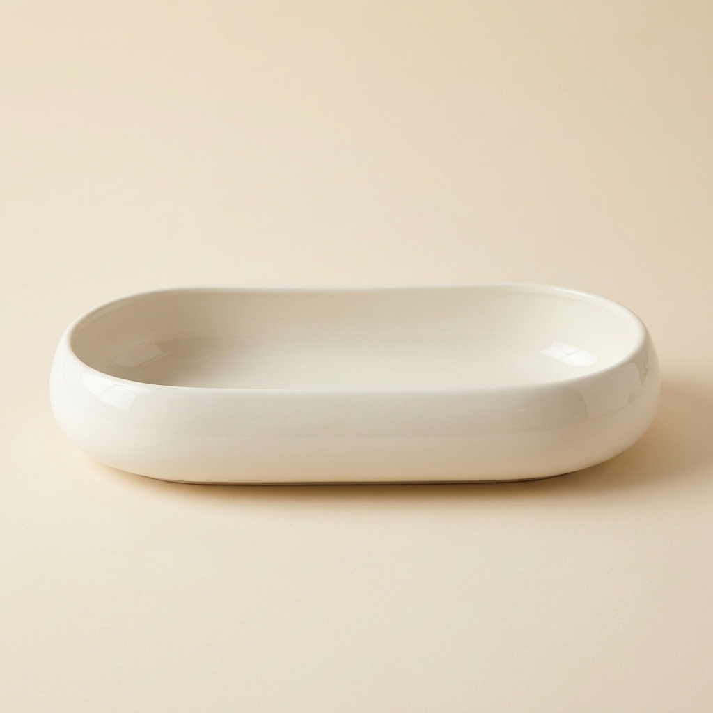 Plat de Service Ovale en Porcelaine Bricard Bondy