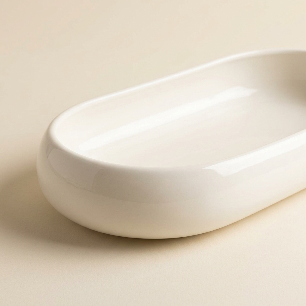 Plat de Service Ovale en Porcelaine Bricard Bondy