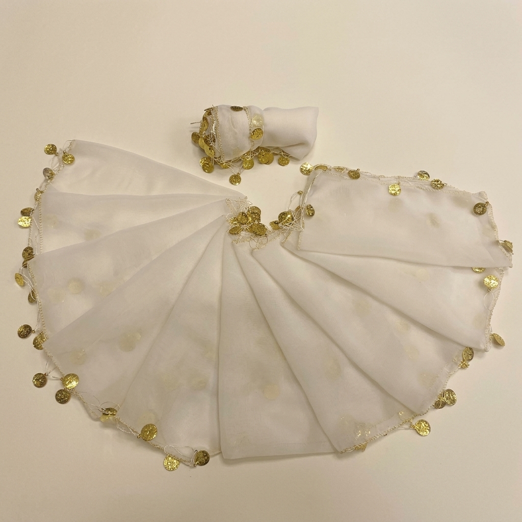 Lot de 10 Mouchoirs de Danse Halay avec Pièces Dorées