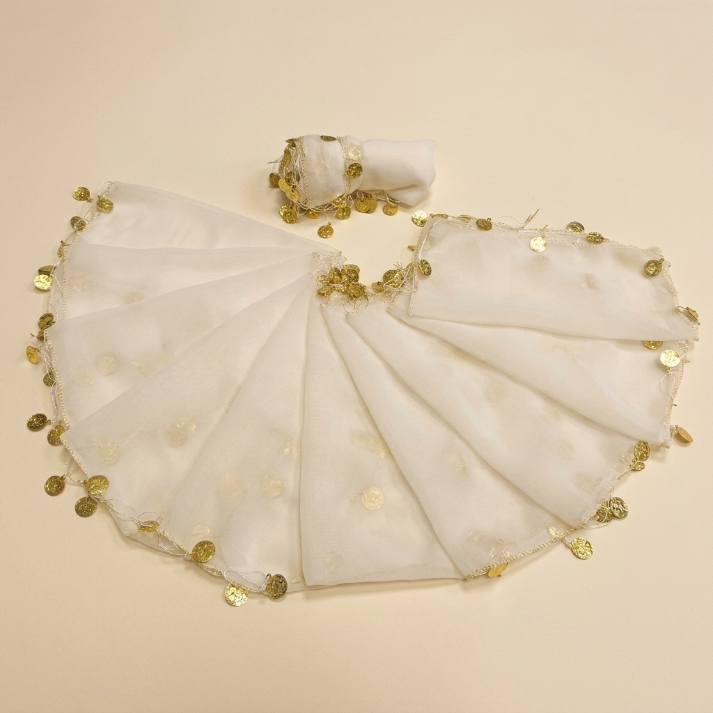 Lot de 10 Mouchoirs de Danse Halay avec Pièces Dorées