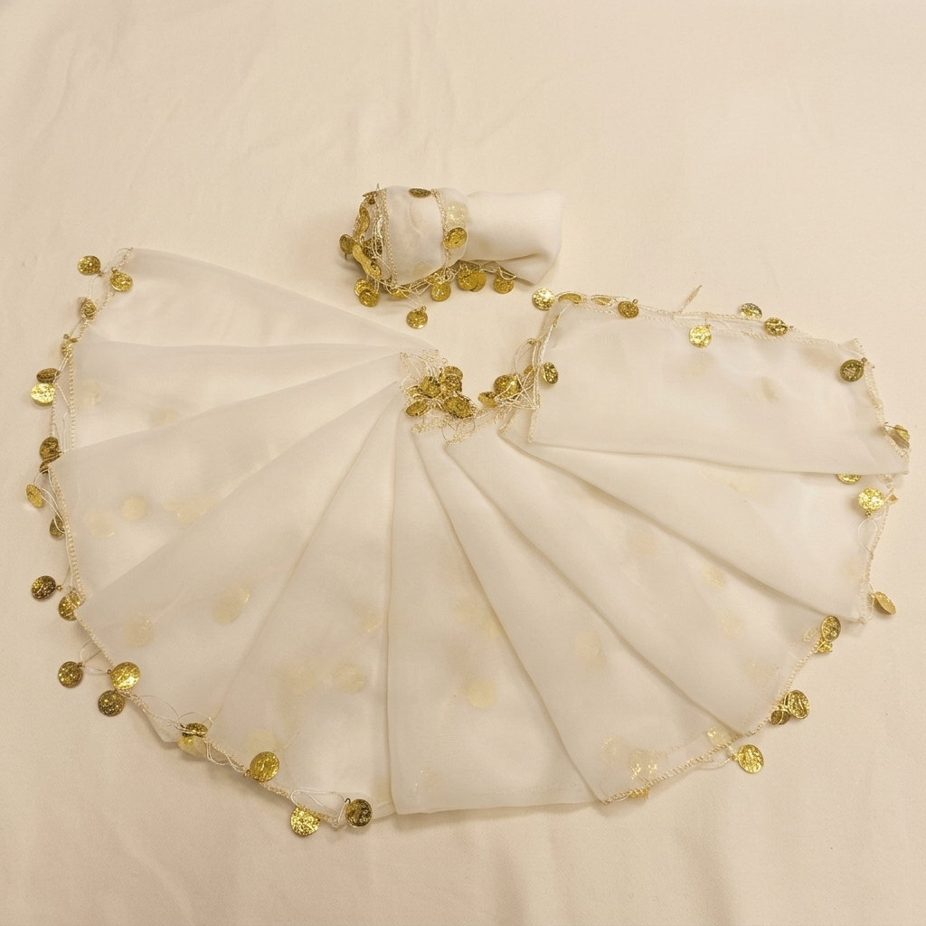 Lot de 10 Mouchoirs de Danse Halay avec Pièces Dorées