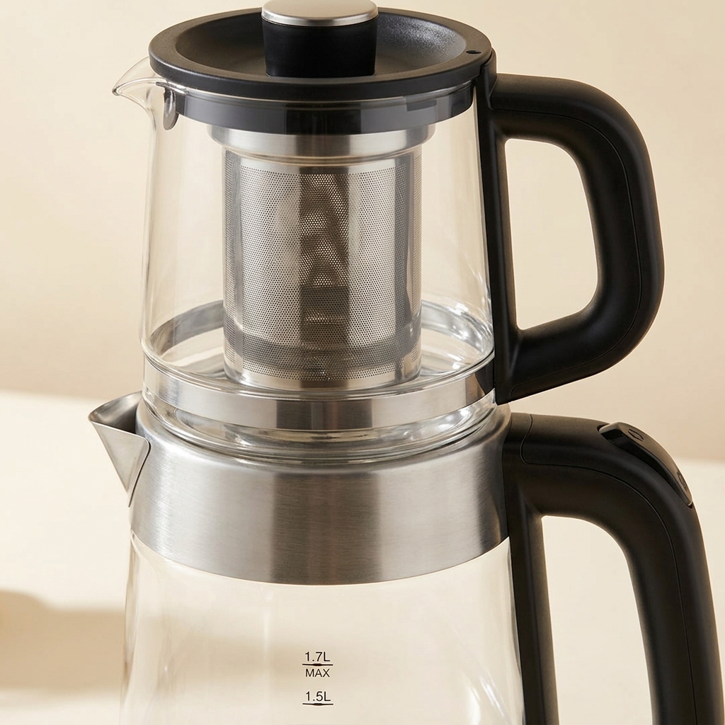 Machine à thé électrique en verre Arzum Tea Clock AR3154 - 2200W
