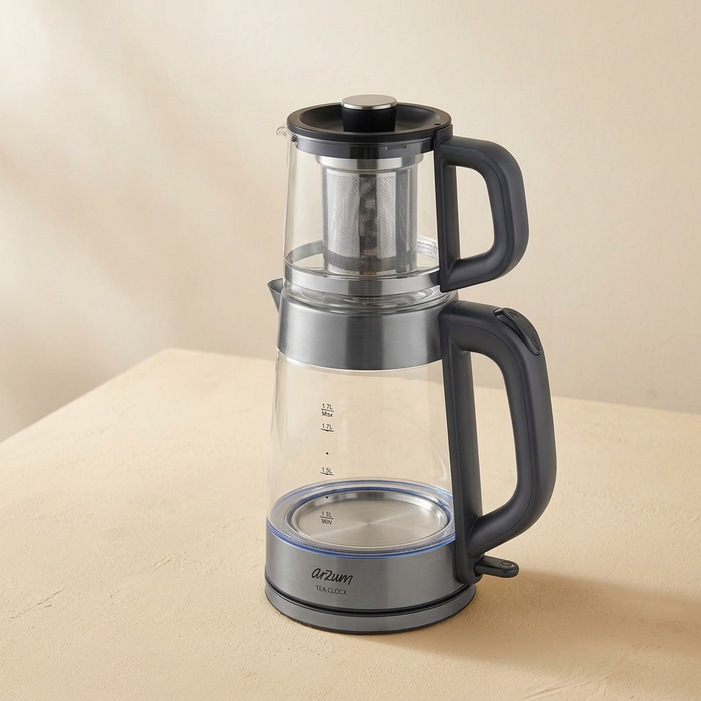 Machine à thé électrique en verre Arzum Tea Clock AR3154 - 2200W