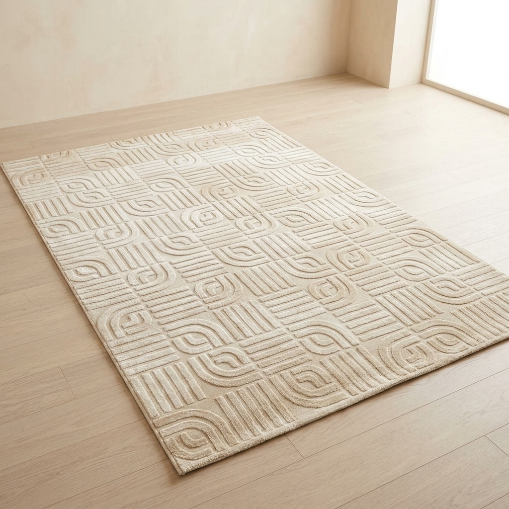 Tapis de Salon Merinos Sign 1998 Crème-Beige 160x230 cm