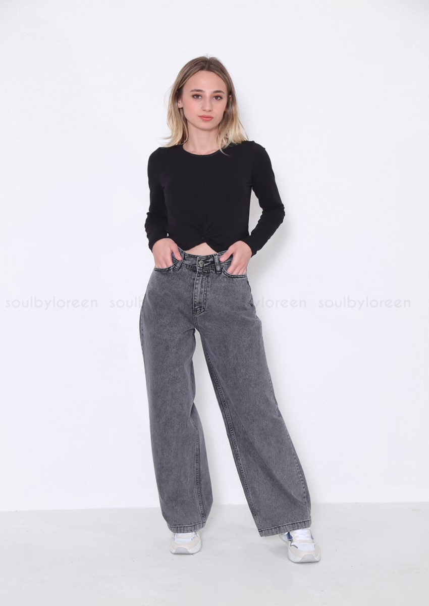 Jeans large 30660 - gris