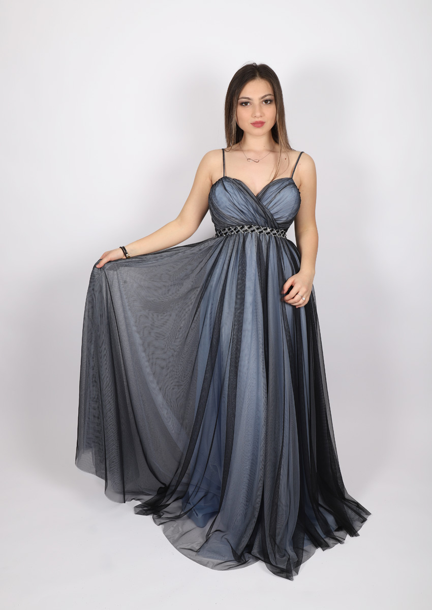 Robe chic Helin - bleu 