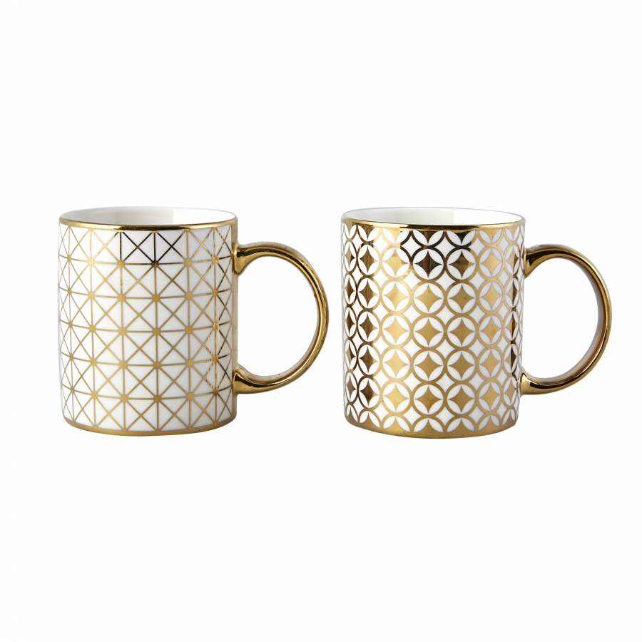 Lot de 2 MUGS en porcelaine Karaca Adda