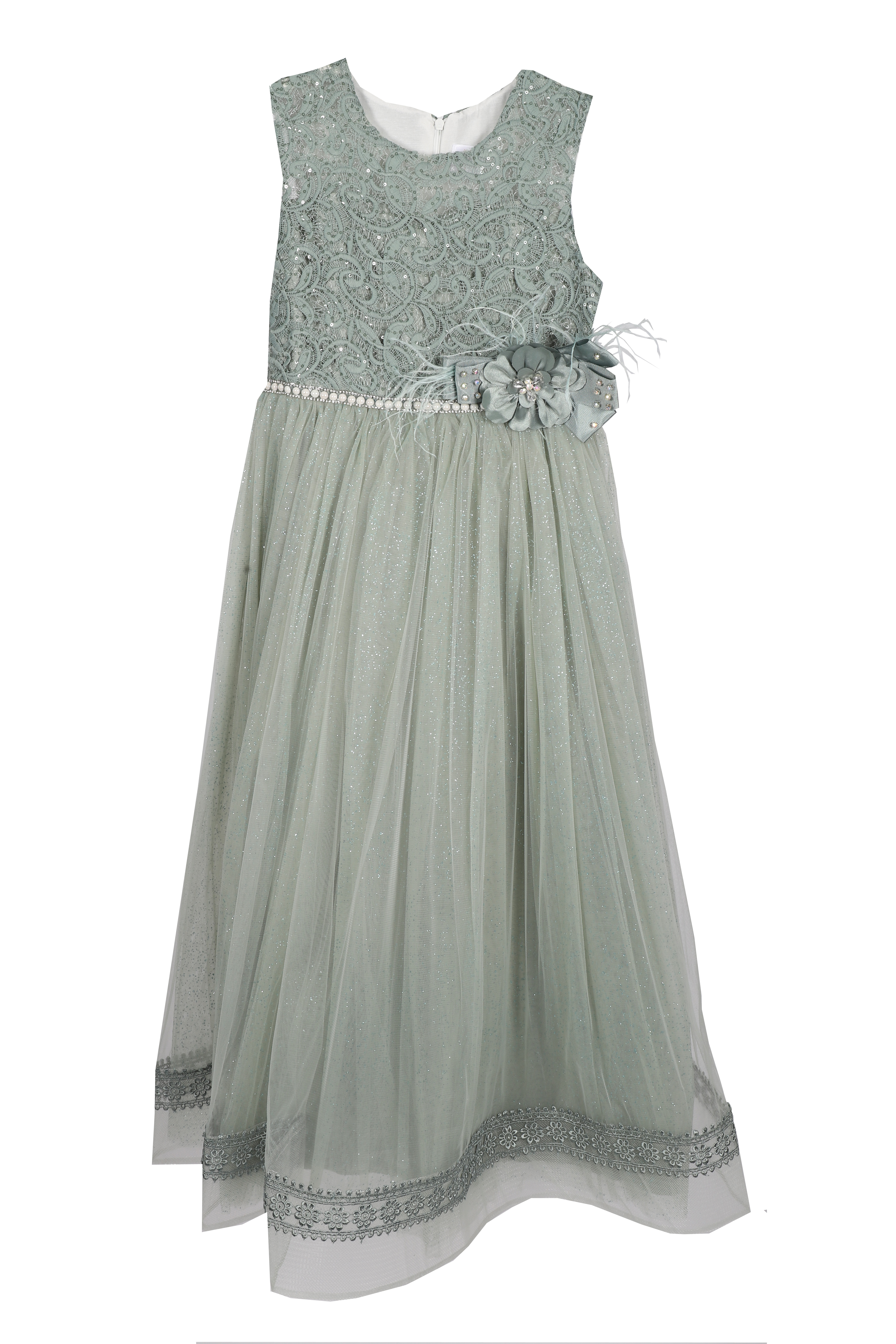 robe à perle Rosselya - vert 
