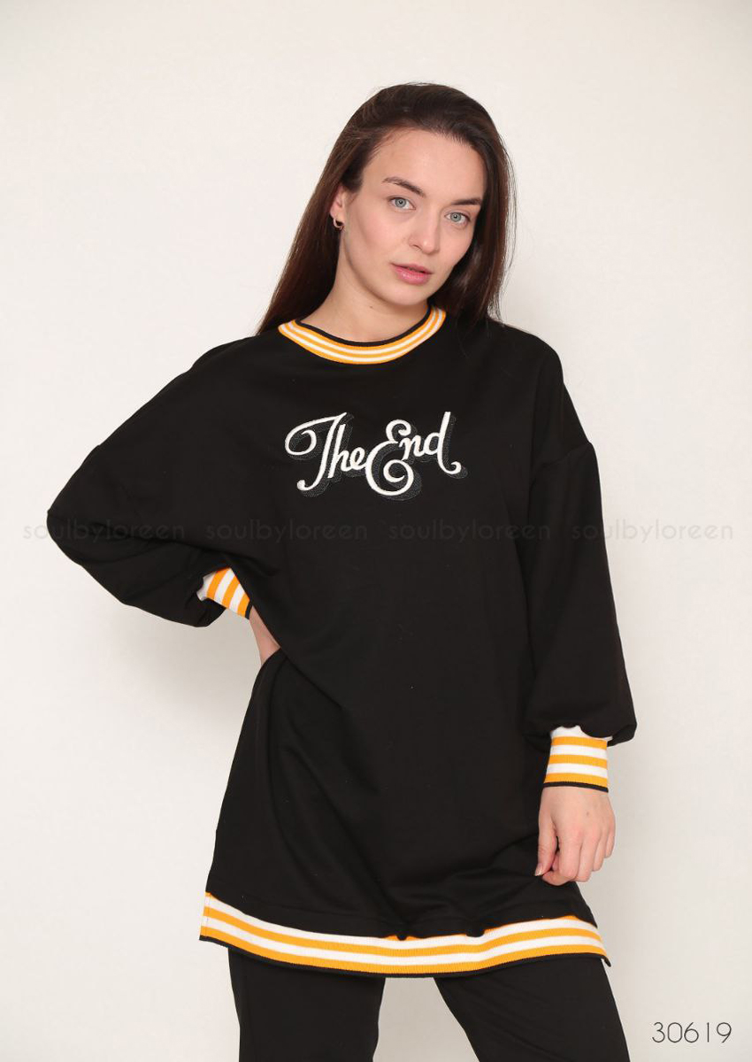 Pull simple Loreen 30619 - noir/jaune