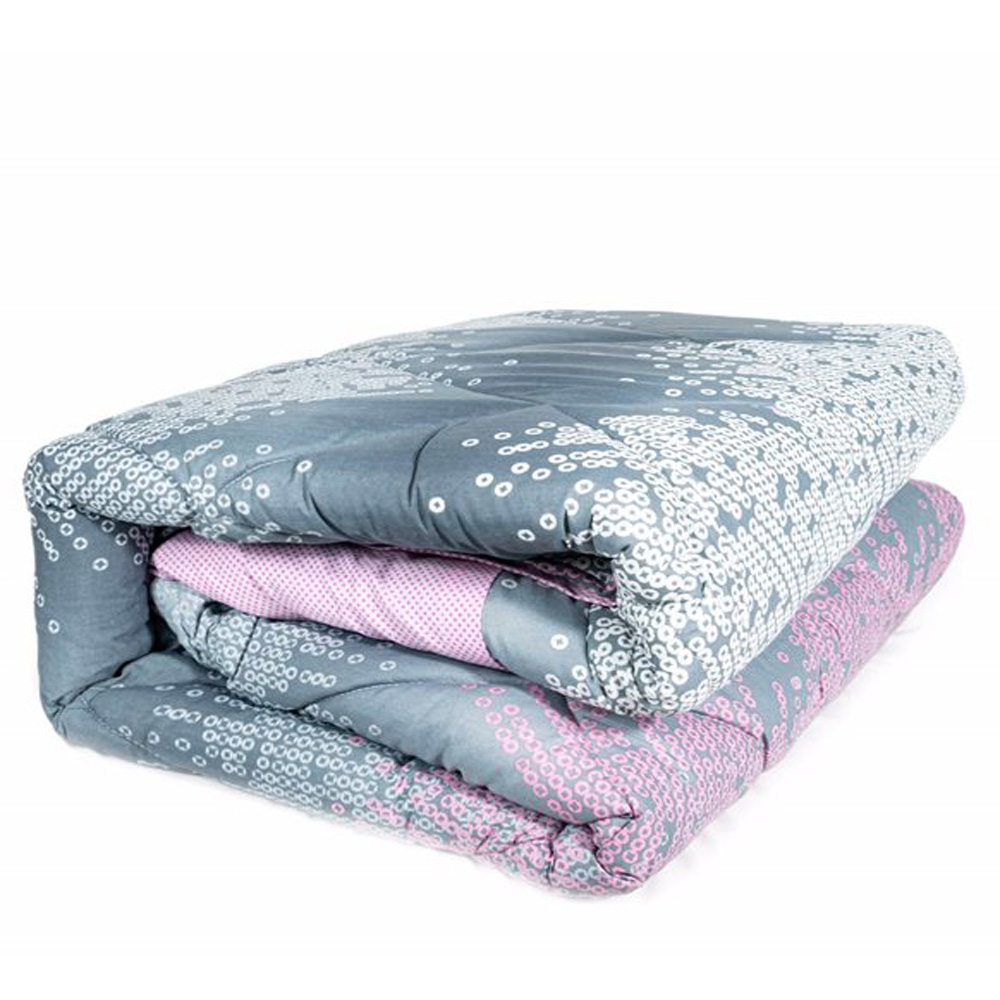 Ensemble de housse de couette 1 personne Miabella - rose/gris 