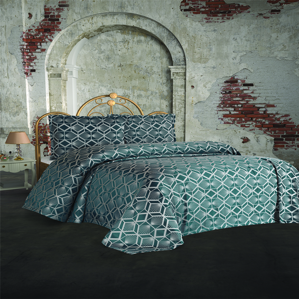 Couvre lit 2 personnes Ipekce Home Gizem Bleu 
