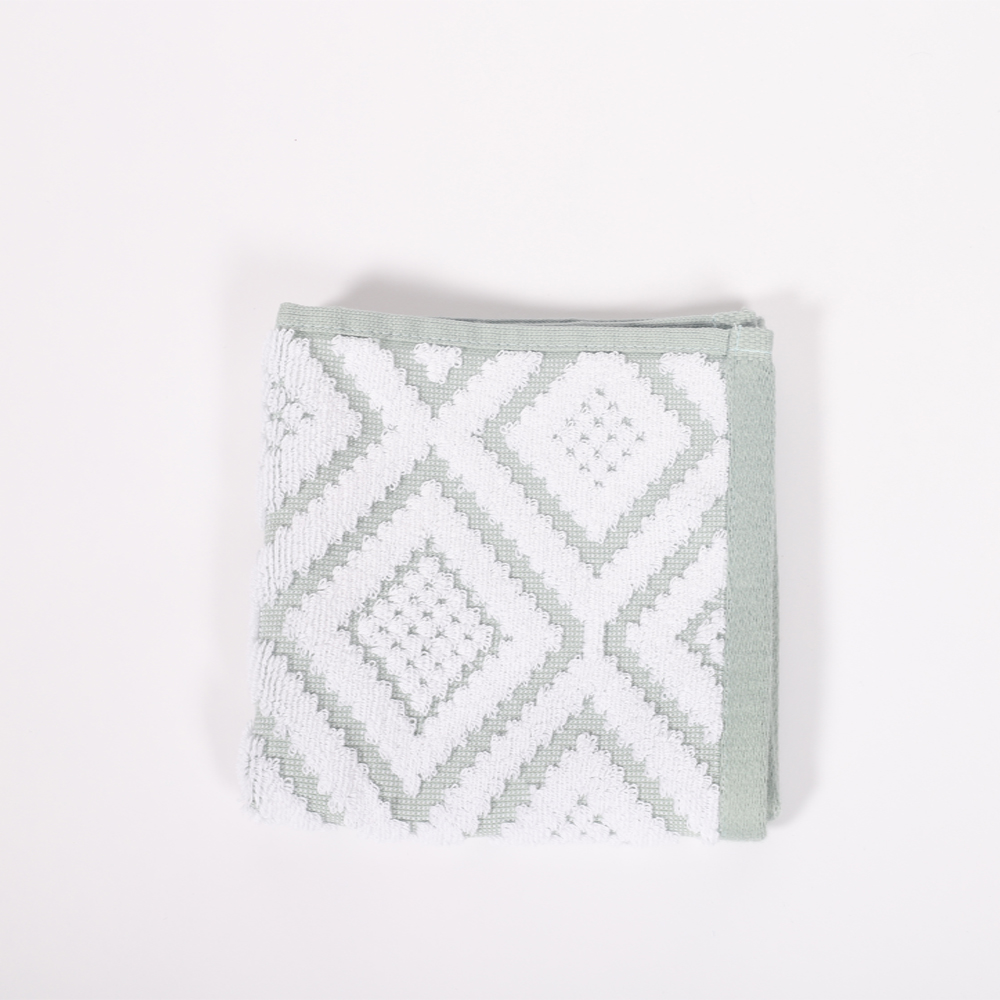 Lot de 3 serviettes invités ipekce vert losange 