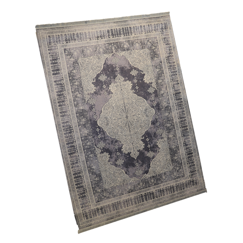 Tapis 80X300cm Rixos lavable antidérapant gris X-0037